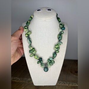 Elegant Green Beaded Necklace